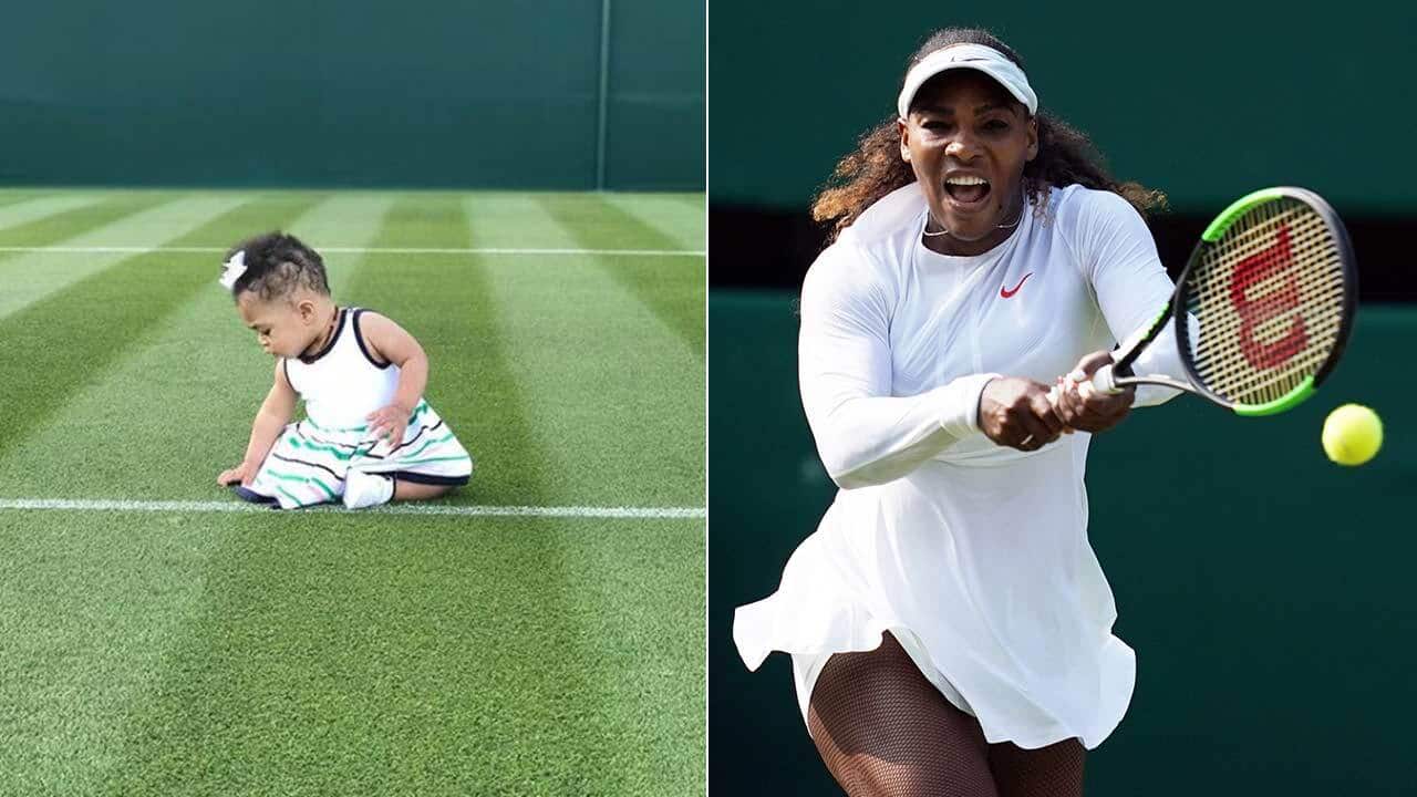 Serena Williams' Wimbledon title defence may have meant missing her daughter's first steps.