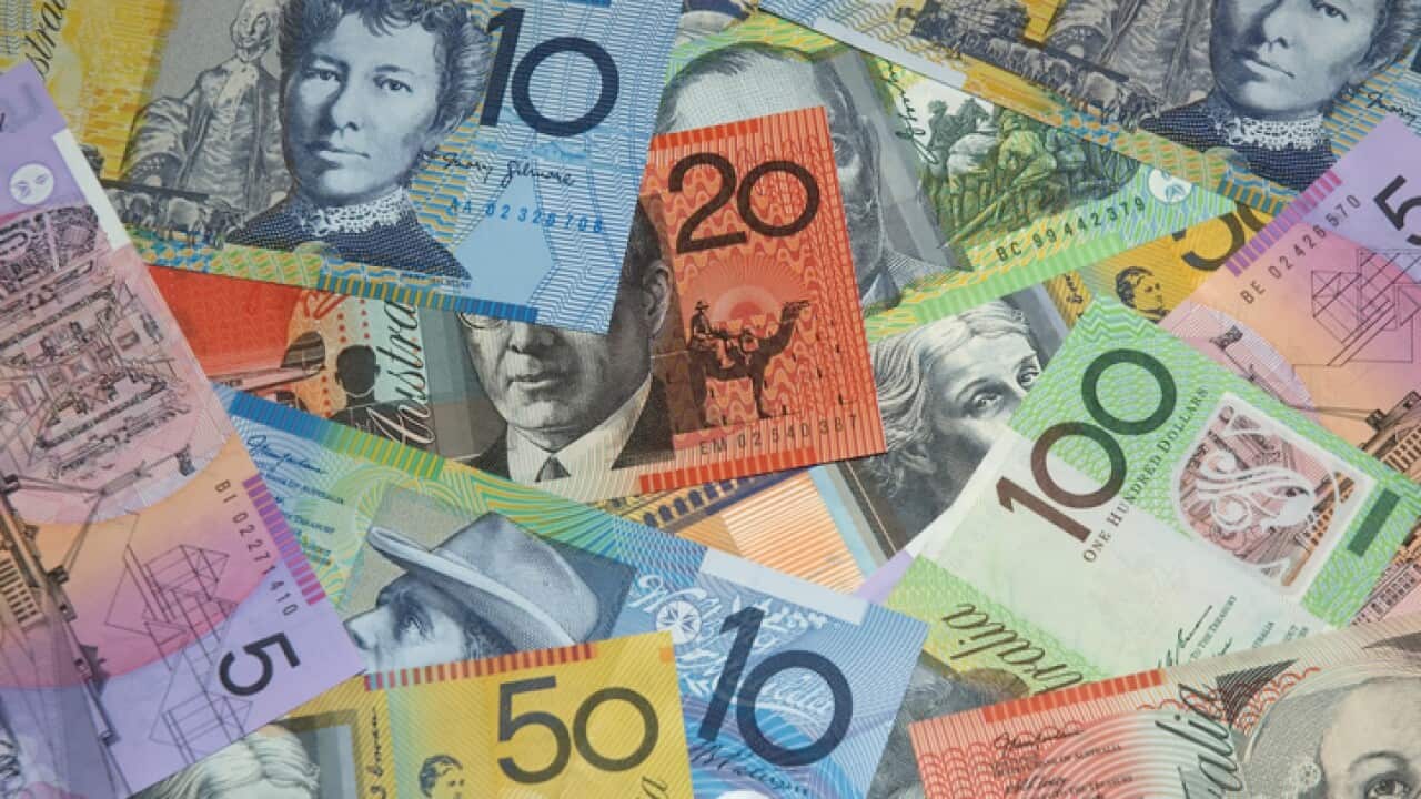Different amounts of Australian currency