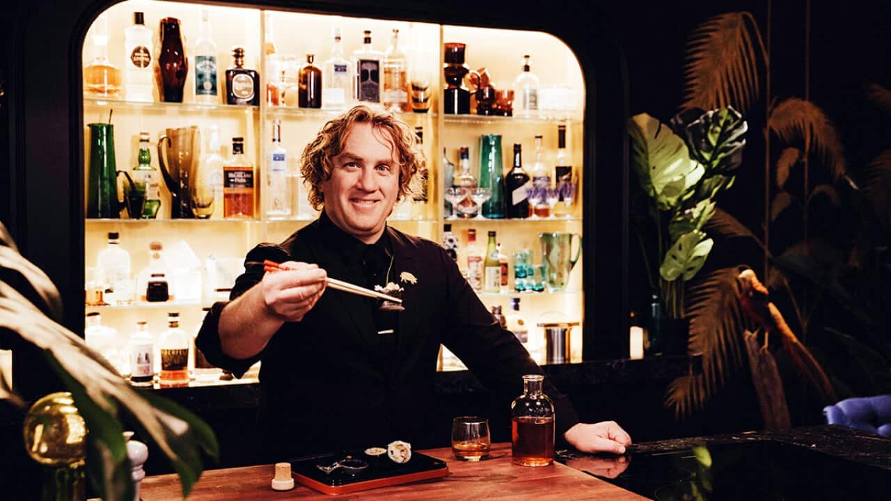 Adrian Richardson with sushi