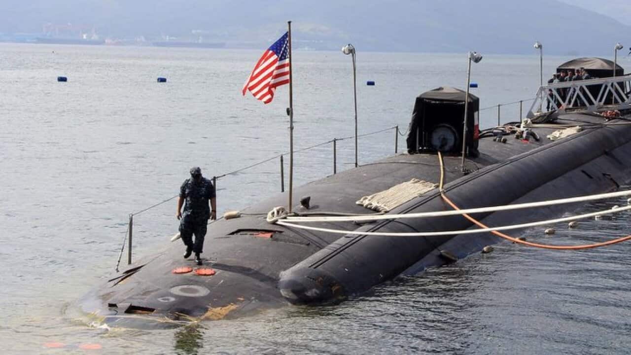 A US Navy ship