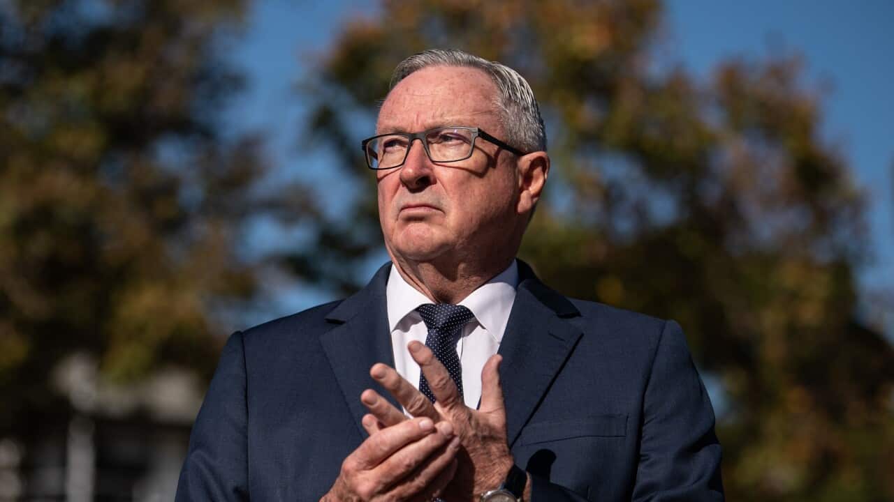 NSW Minister for Health Brad Hazzard pictured after a press conference at Westmead Childrens Hospital, Sydney, Friday, June 19, 2020. (AAP Image/James Gourley) NO ARCHIVING