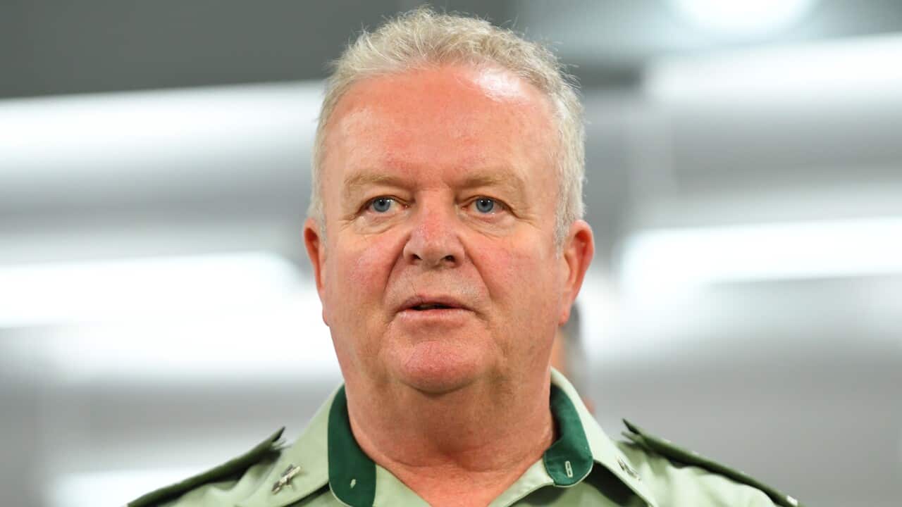 Forest Fire Management Victoria chief fire officer Chris Hardman addresses the media at the State Control Centre in Melbourne on Sunday, 12 January.