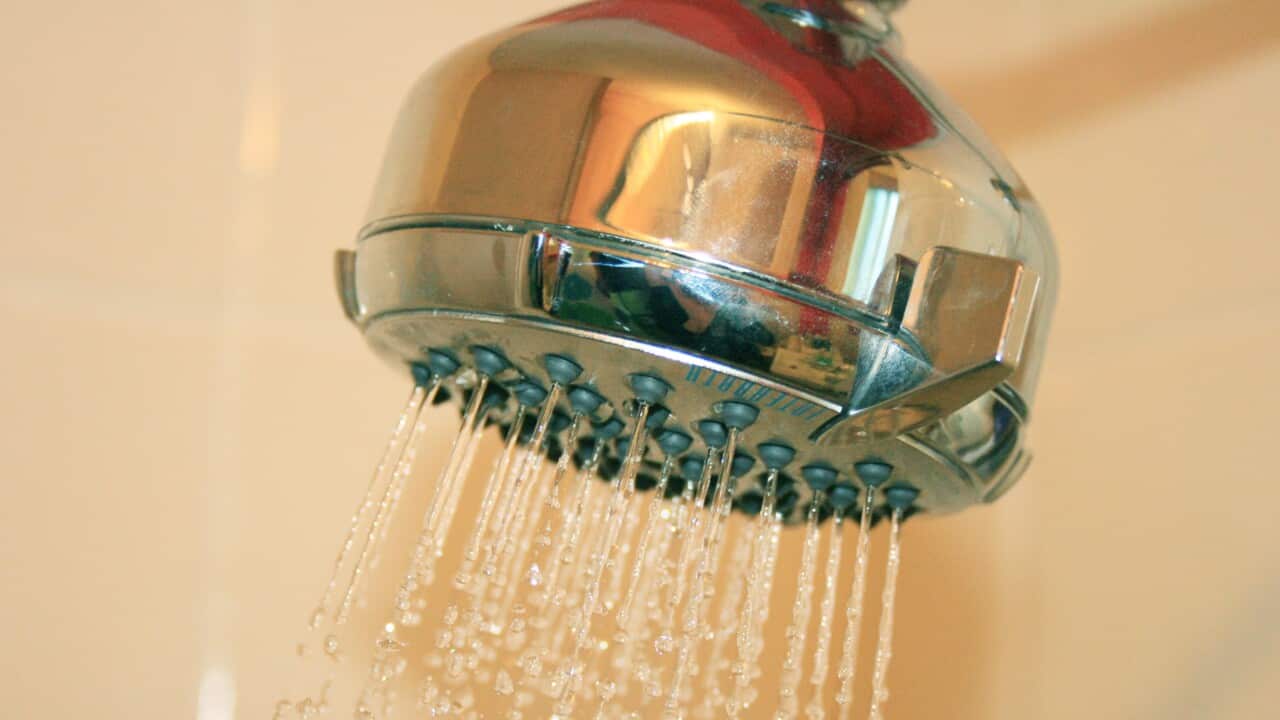 A showerhead in a bathroom in Sydney, June 26, 2008. (AAP Image/Melanie Foster) NO ARCHIVING