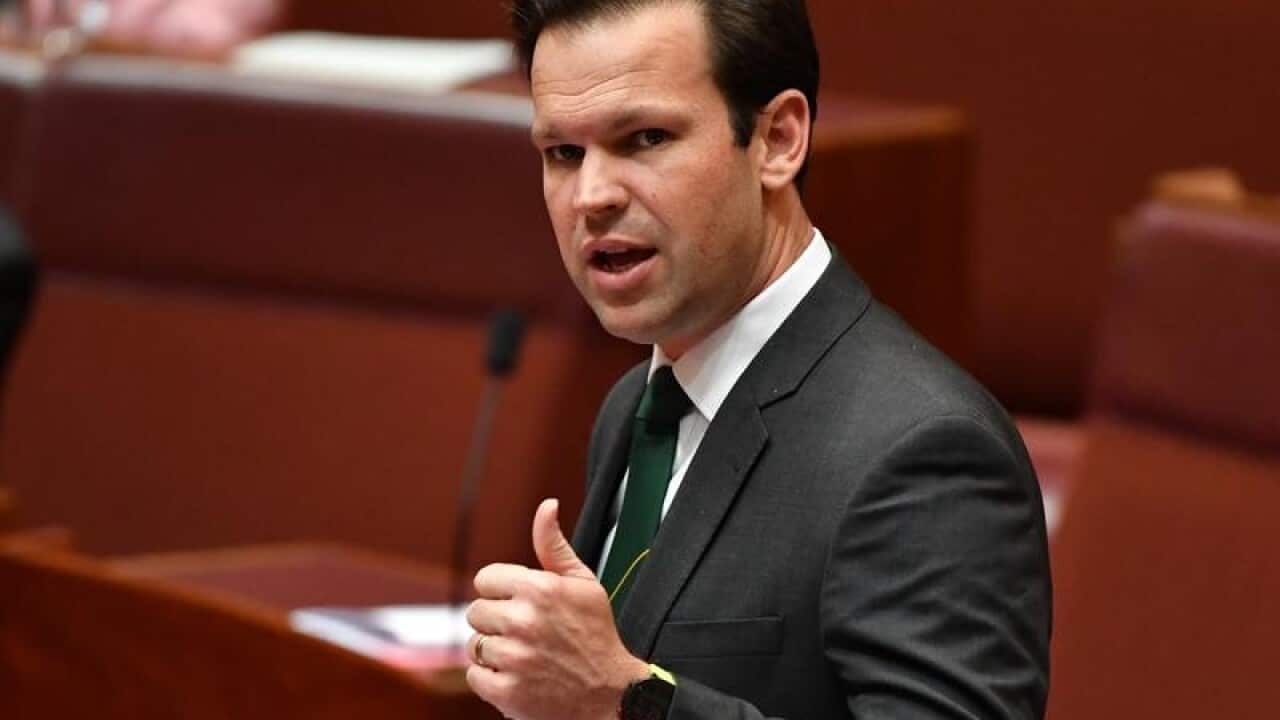Matt Canavan during Question Time in the Senate.