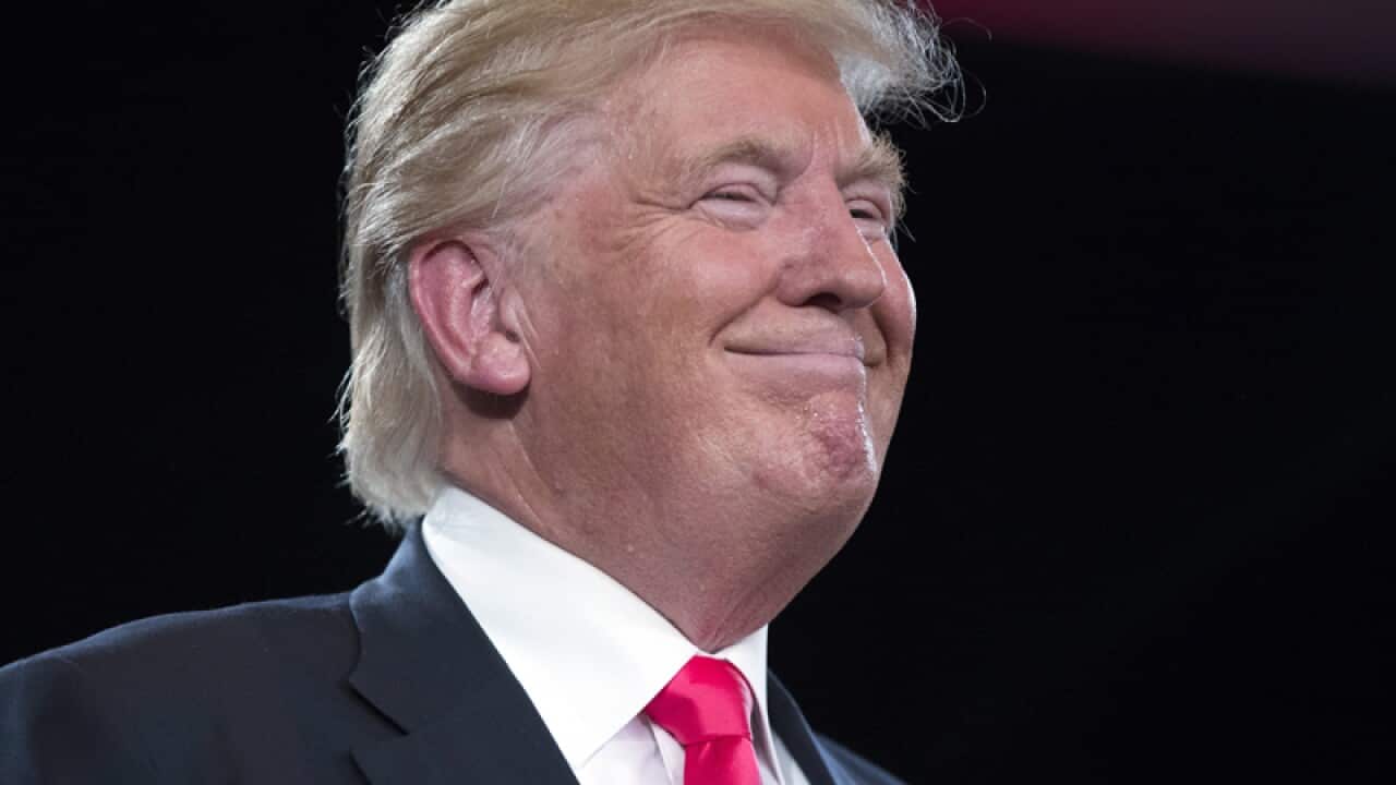 Donald Trump smiles during his election campaign.