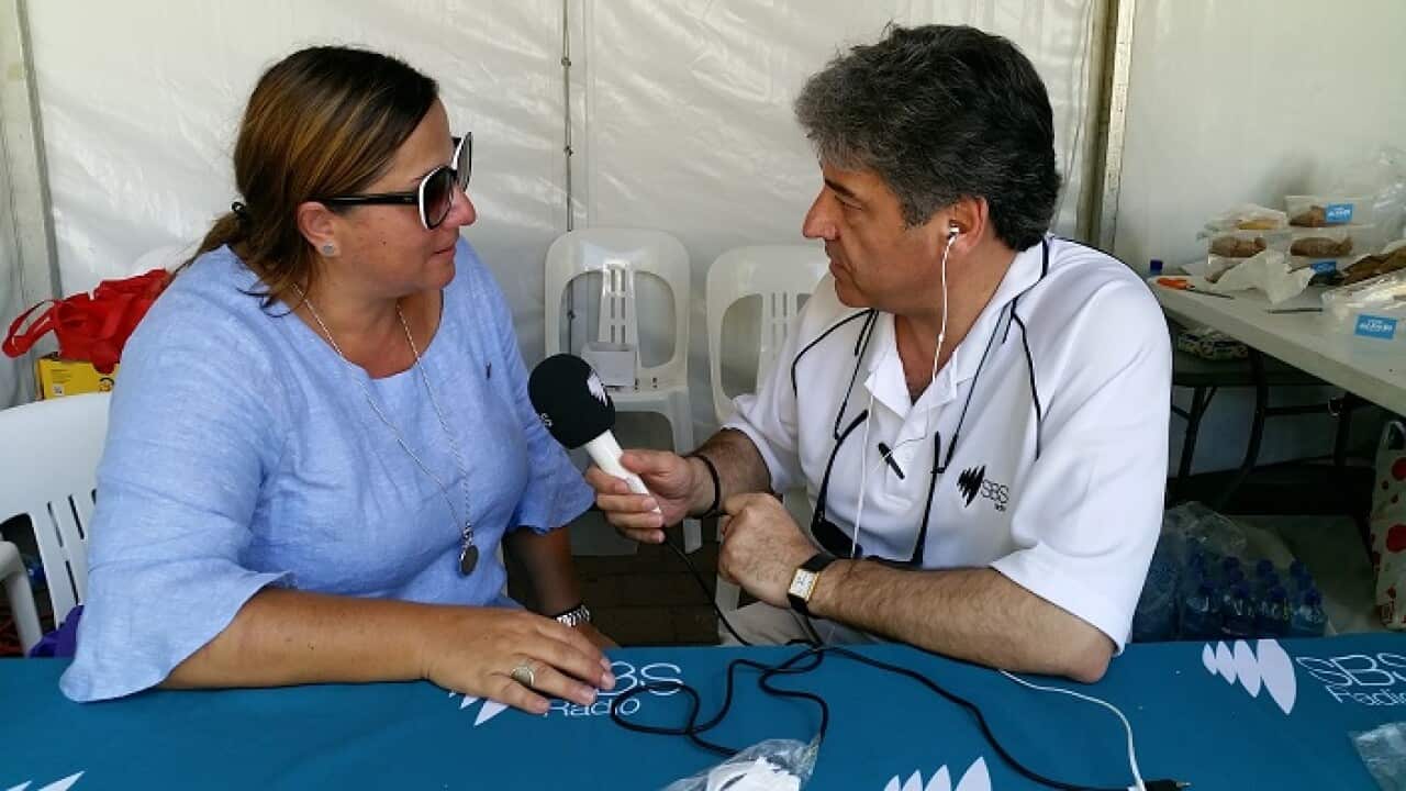 Stella Polychronopoulos and Themi Kallos at 2018 Canberra's 'Glendi' Festival.