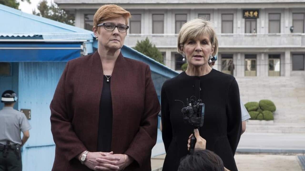 Foreign Minister Julie Bishop and the Defense Minister Marise Payne.