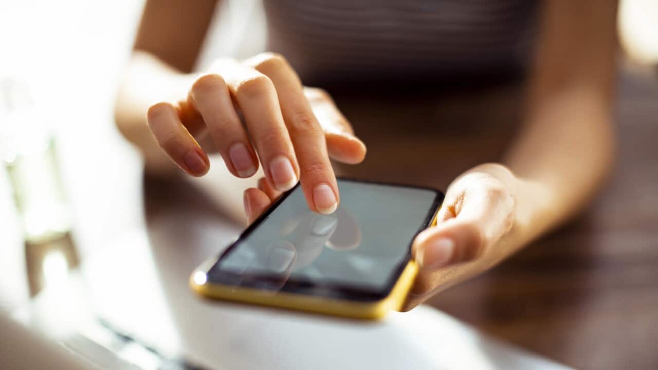 Young woman working at home