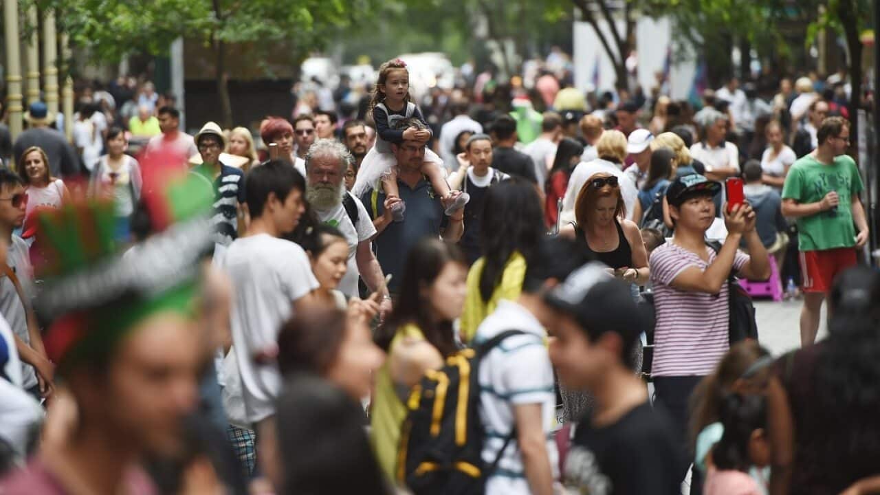 People in the street.