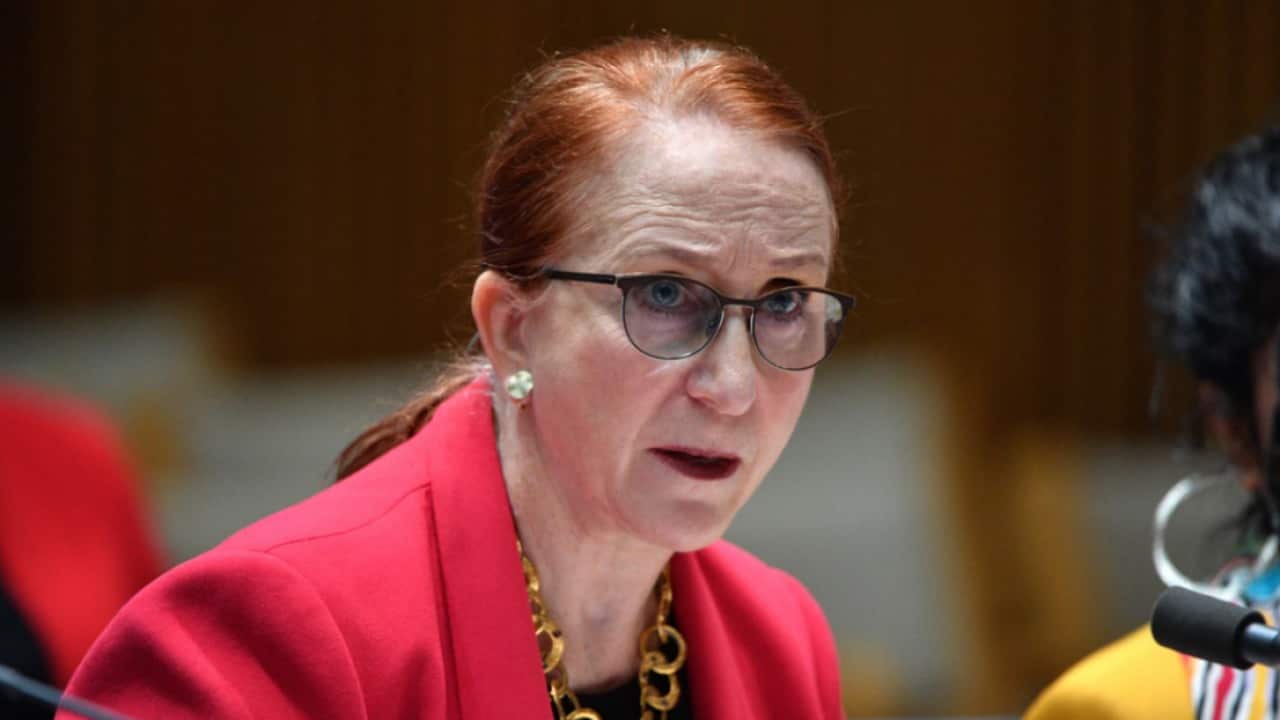 Australian Human Rights Commission President Rosalind Croucher appears at a Senate estimates hearing at Parliament House in Canberra, Tuesday, October 23, 2018.