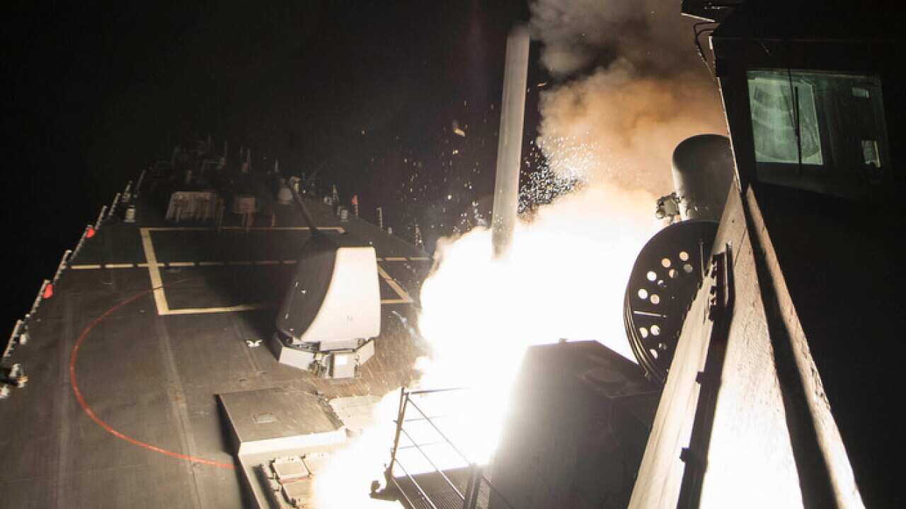 Meli ya jeshi ya marekani USS Ross yafyatua kombora aina za tomahawk kutoka bahari la Mediterranian