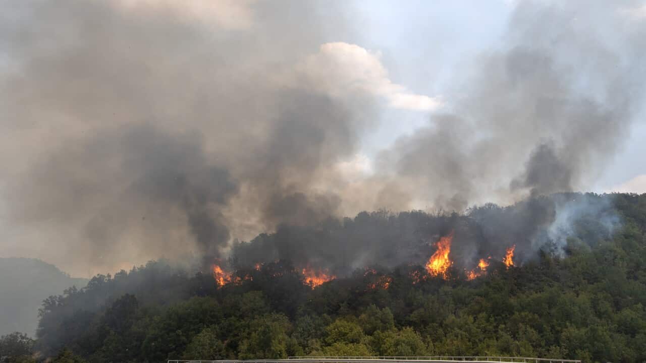 Wildfires in North Macedonia amid heatwave