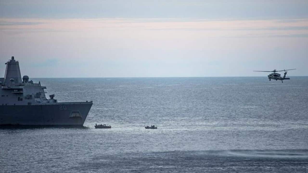 Recovery efforts for three US marines