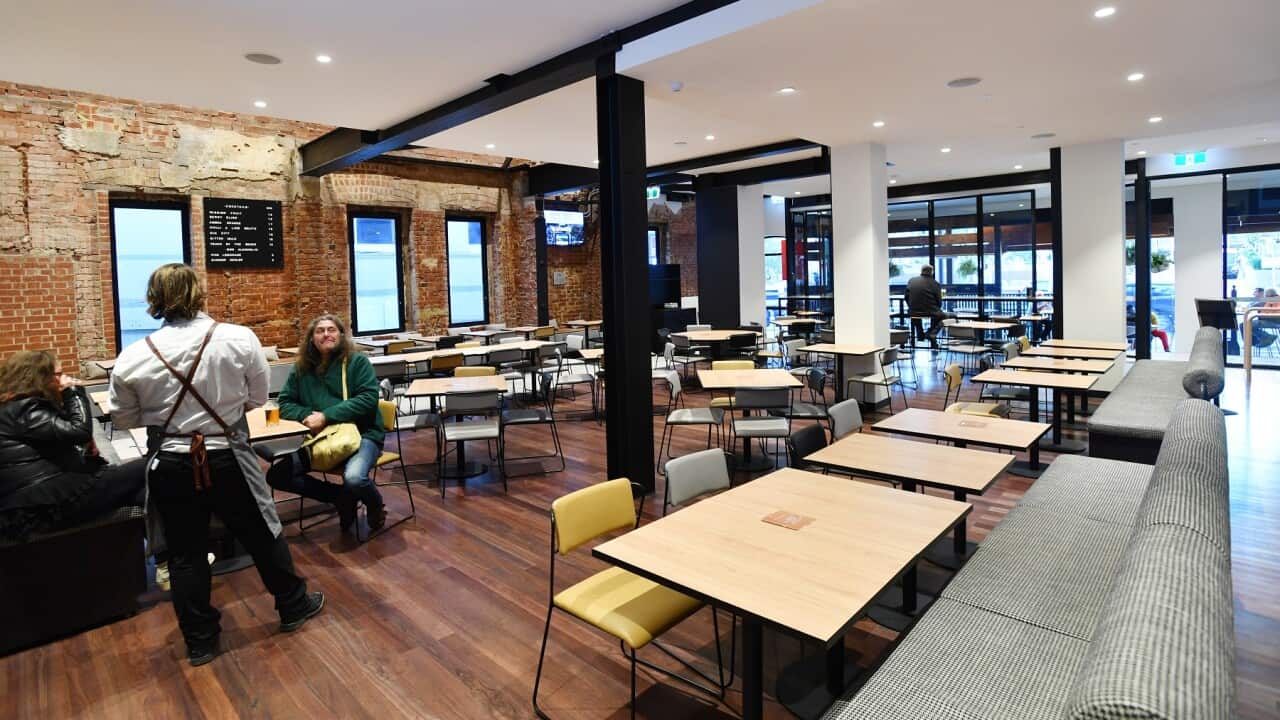 A general view of the dining area at the Strathmore Hotel in Adelaide