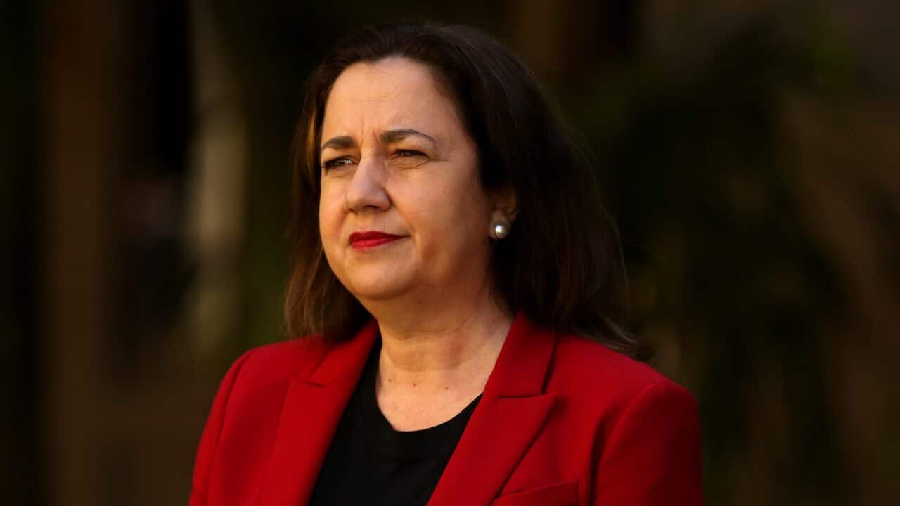 Queensland Premier Annastacia Palaszczuk speaks to the media during a press conference in Brisbane on Sunday, 8 August, 2021.