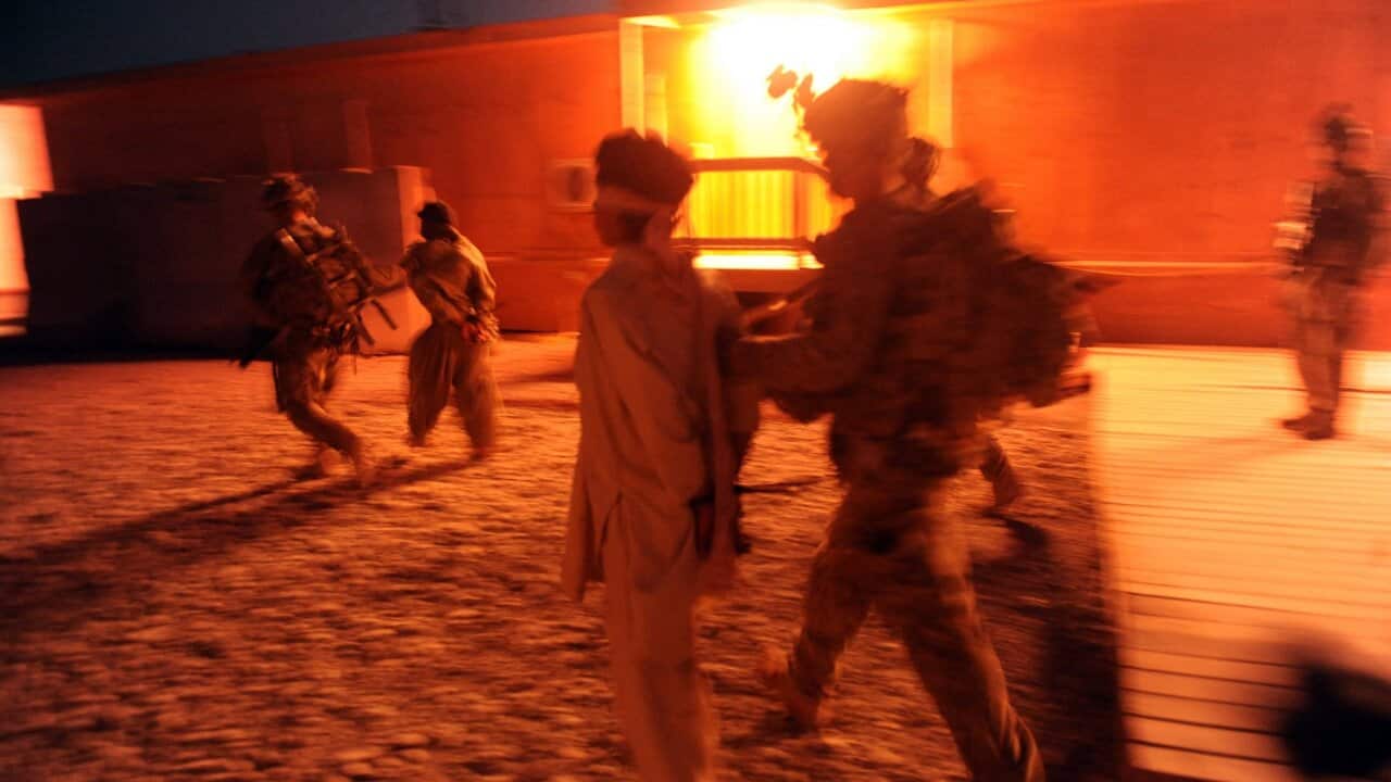 US soldiers from Bravo and Delta Company