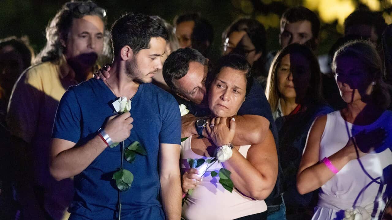 Part of the 12-story oceanfront Champlain Towers South Condo, with more than 100 units collapsed around 2 a.m. on Thursday, June 24, 2021.