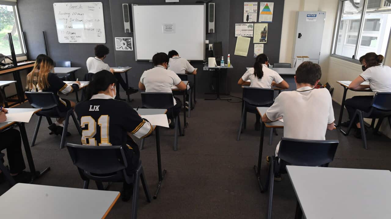 Students sitting for HSC exams - AAP