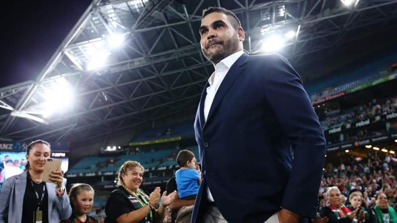 Greg Inglis greats fans at ANZ Stadium
