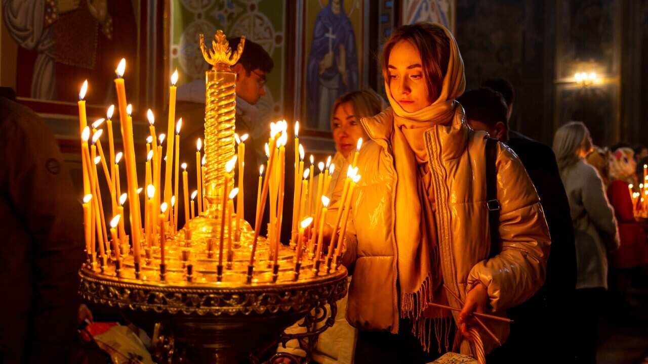 Easter Sunday in Kyiv, Ukraine