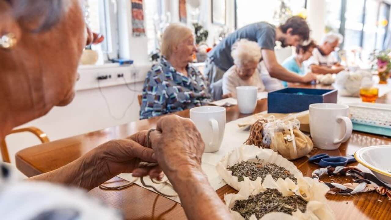 Active Seniors in an Elderly Daycare Center