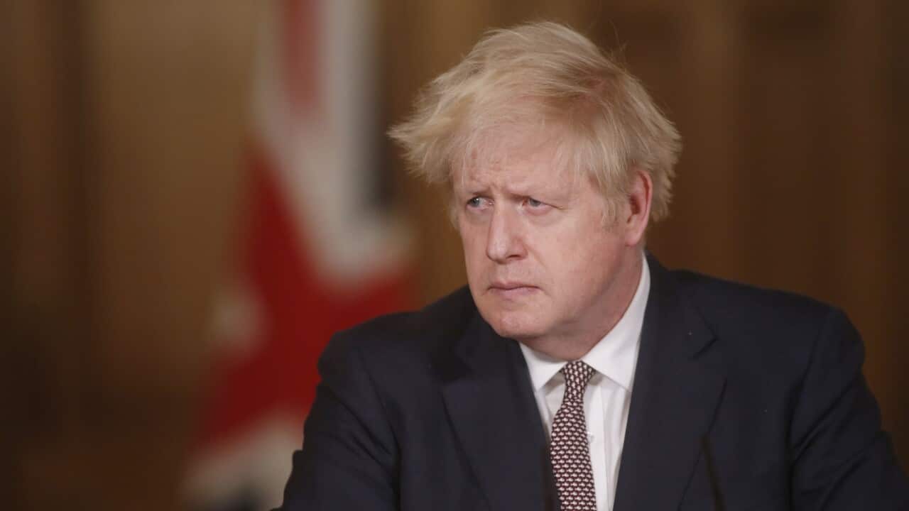Prime Minister Boris Johnson during a media briefing on coronavirus