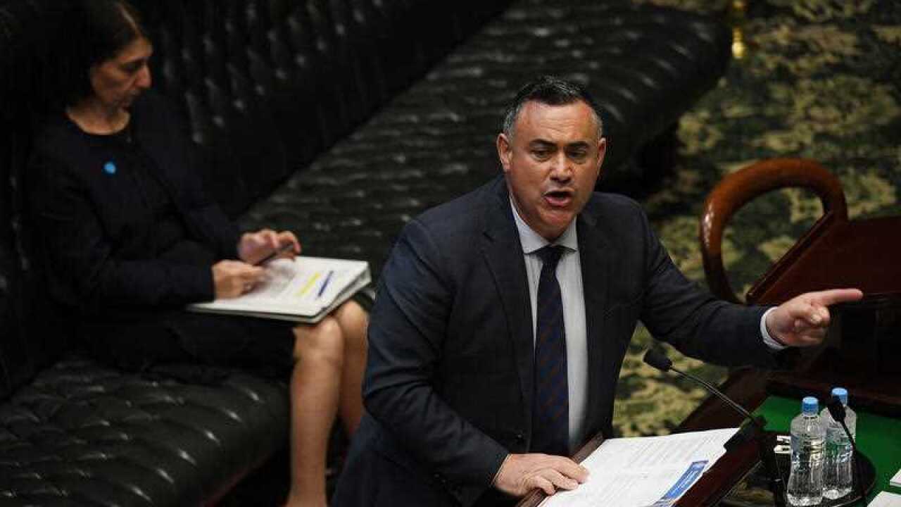 Deputy Premier and NSW Nationals leader John Barilaro answers questions from the opposition during Question Time on 16 September.