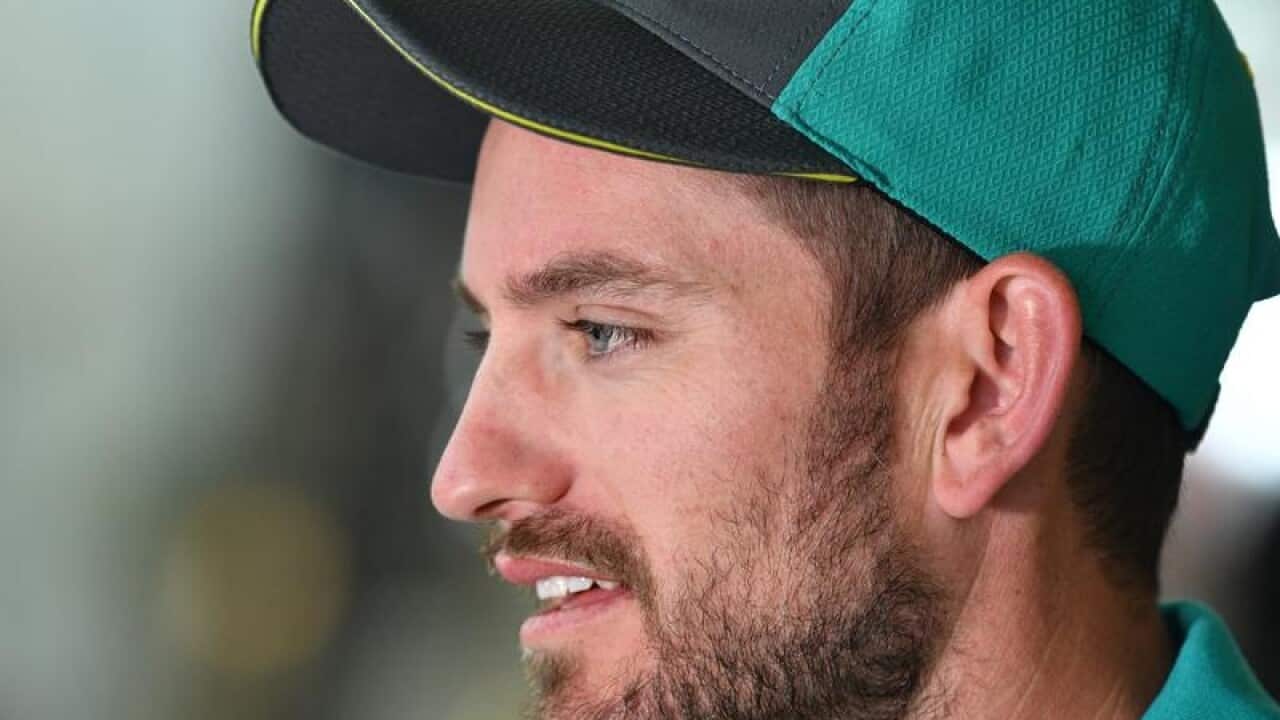 Chadd Sayers speaks to the media