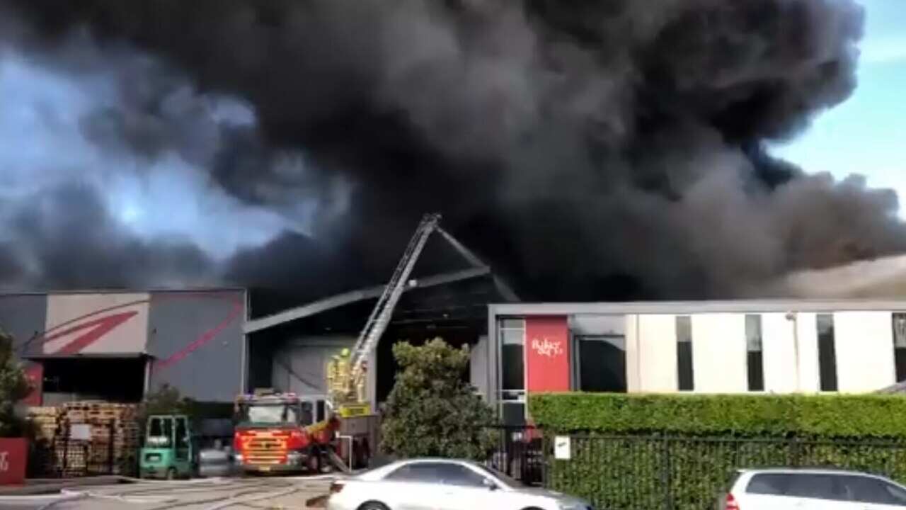 The factory fire started at 2pm.