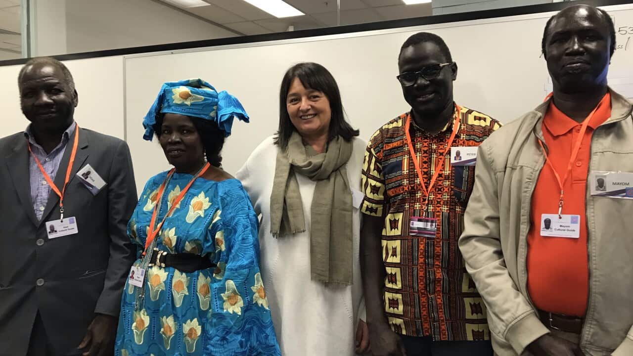 Cultural guides with Court Network executive director Maya Avdibegovic