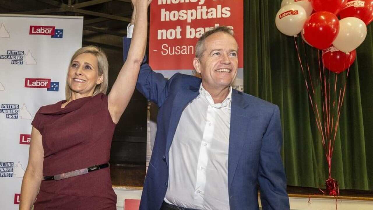 Susan Lamb and Bill Shorten at her campaign launch.