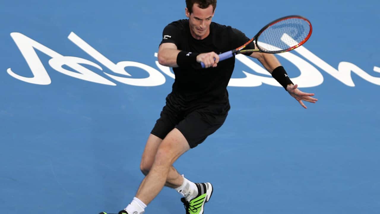 Britain's Andy Murray during the Mubadala World Tennis Championship