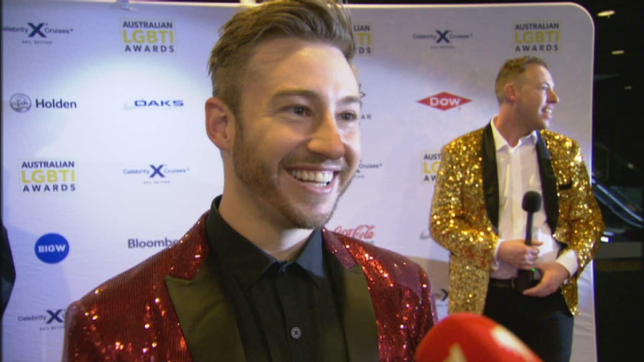 Australian Olympic diver Matthew Mitcham at LGBTI Awards 2018.