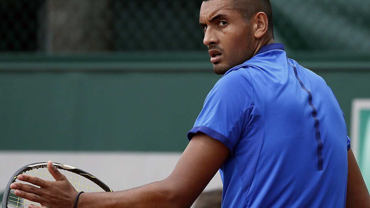Nick Kyrgios of Australia at Roland Garros