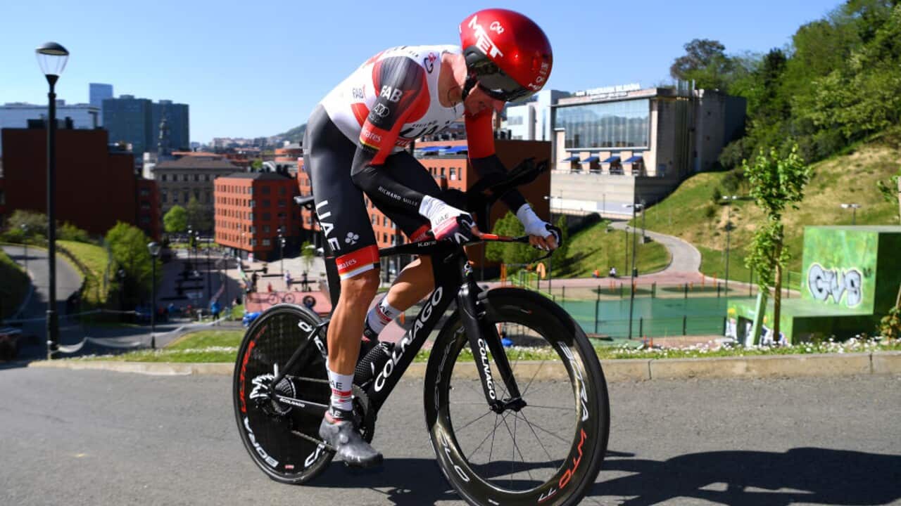 Brandon McNulty of UAE Team Emirates during the 2021 Tour of the Basque Country