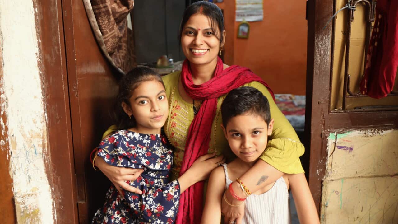 Upma Saxema and her children