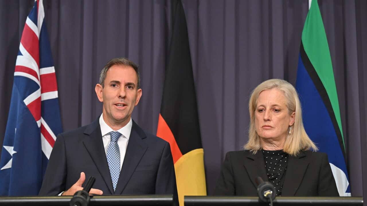 Treasurer Jim Chalmers and Finance Minister Katy Gallagher