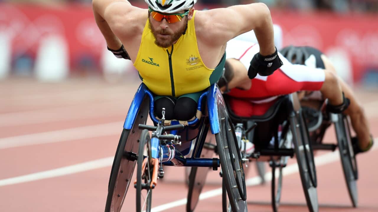 Australia's Kurt Fearnley competes in the Men's Para-Sport 1500m