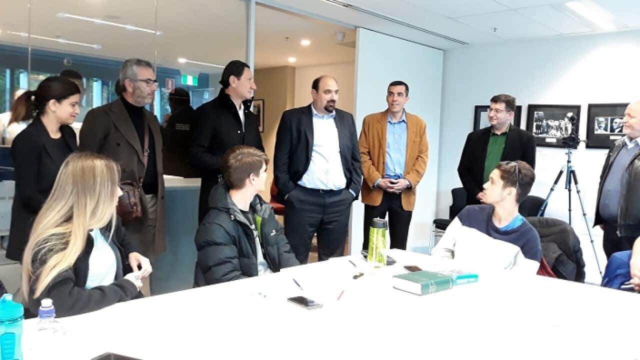 Greek Finance Department General Secretary, Christos Triantopoulos at Melbourne's Greek Community.