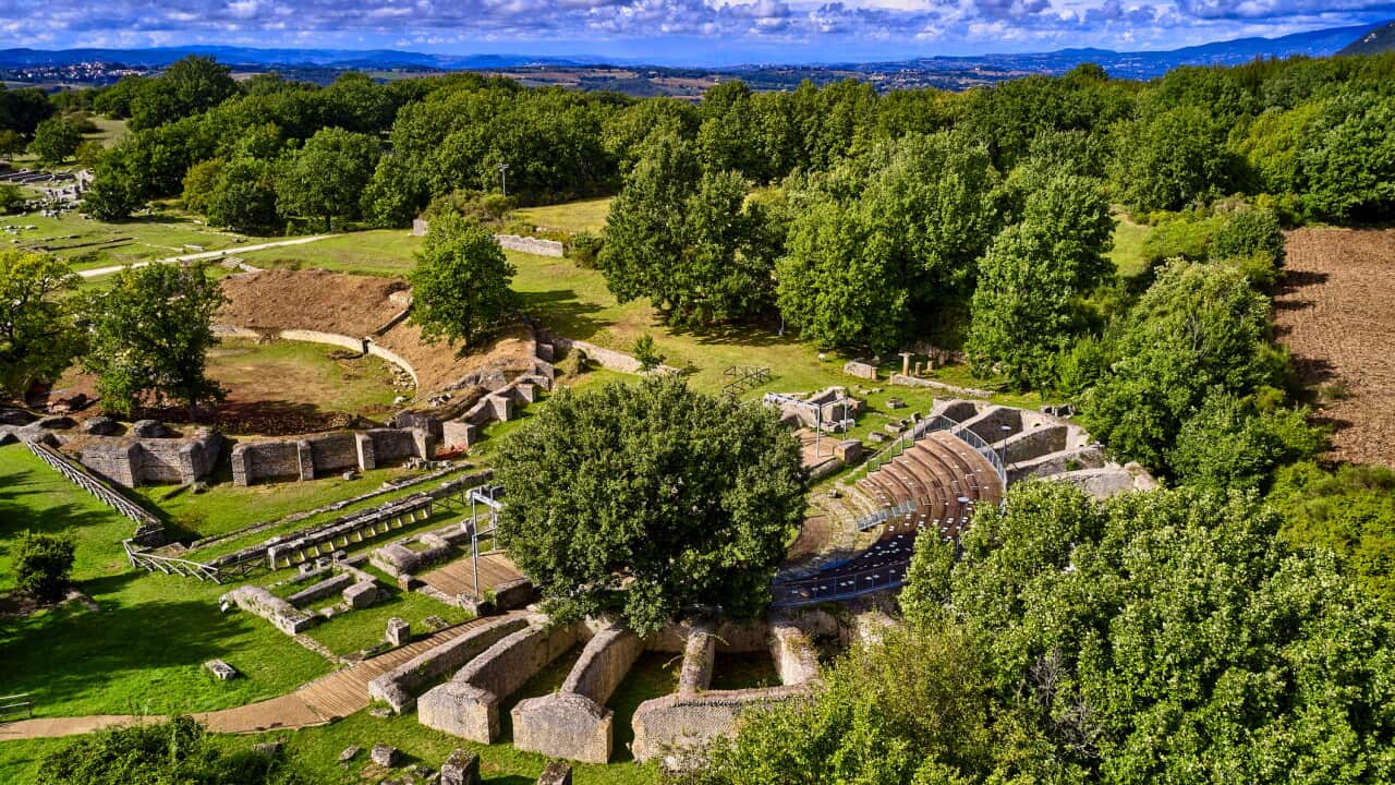 Roman ruins of Carsulae, Umbria, Italy