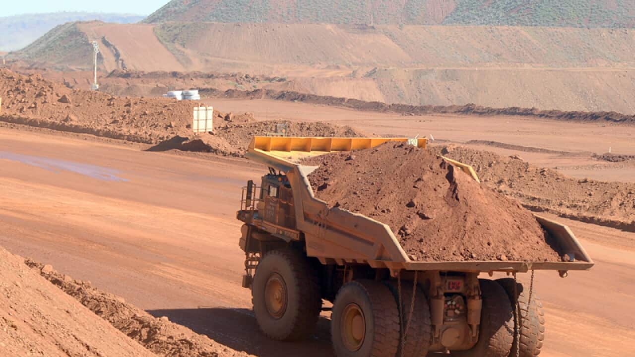 Iron ore mining.