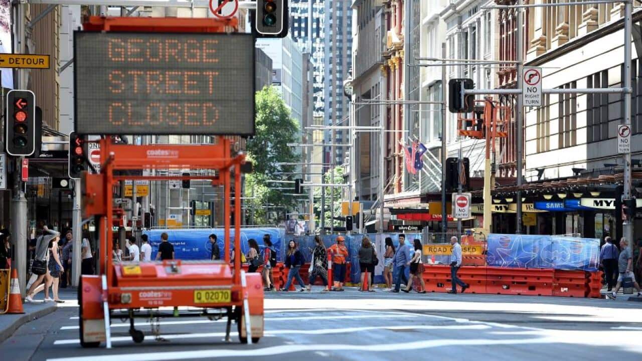 George Street closed to traffic in Sydney's CBD AAP: Dan Himbrechts