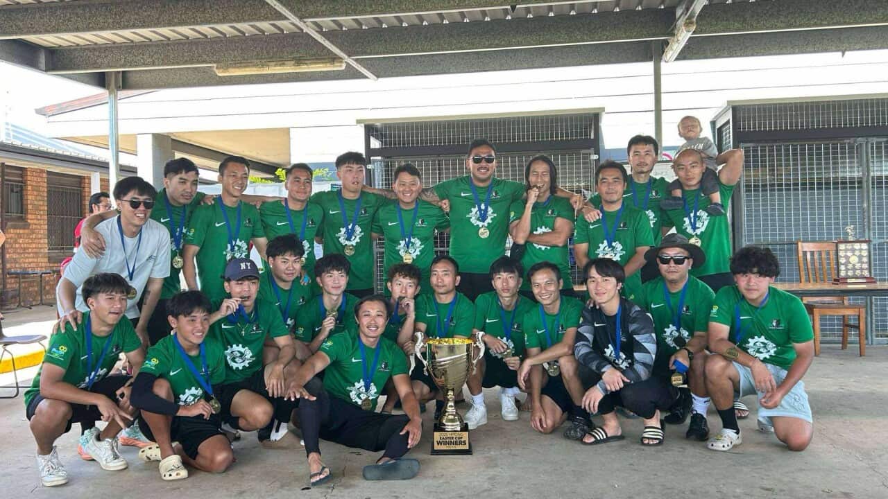 Men's team - Cairns Wolf winer of Brisbane 2025 Easter Soccer Cup (HCB).jpg