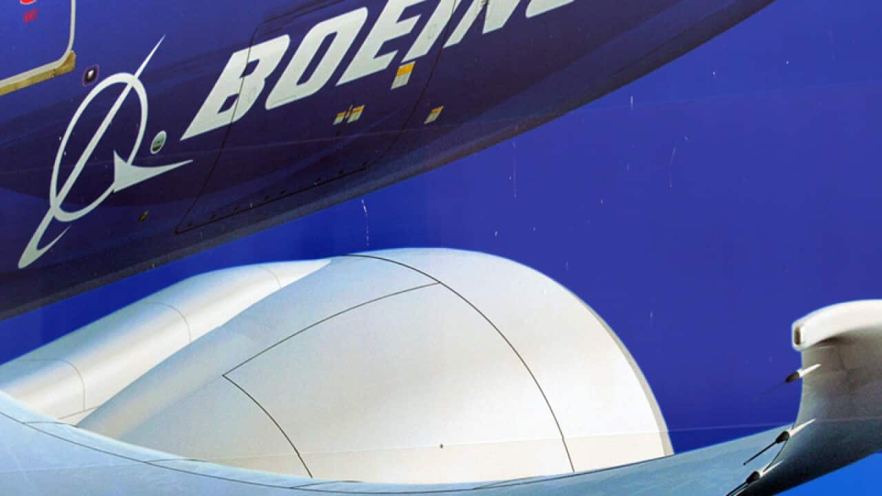 A general view of the Boeing factory in Port Melbourne