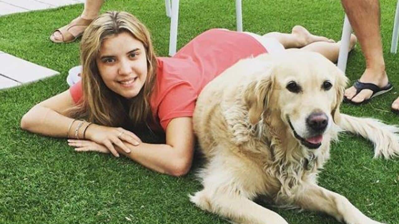 Rachael Leahcar with her dog Ella.