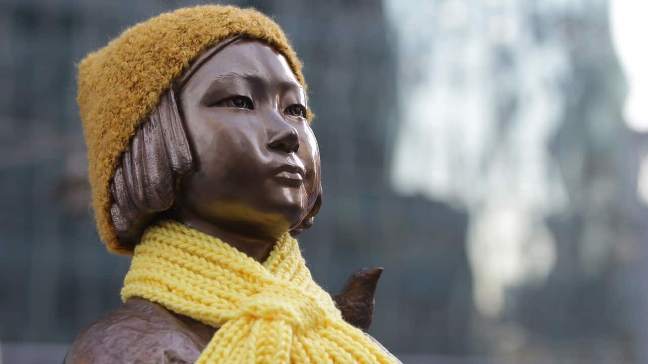 A statue symbolising 'comfort women'.
