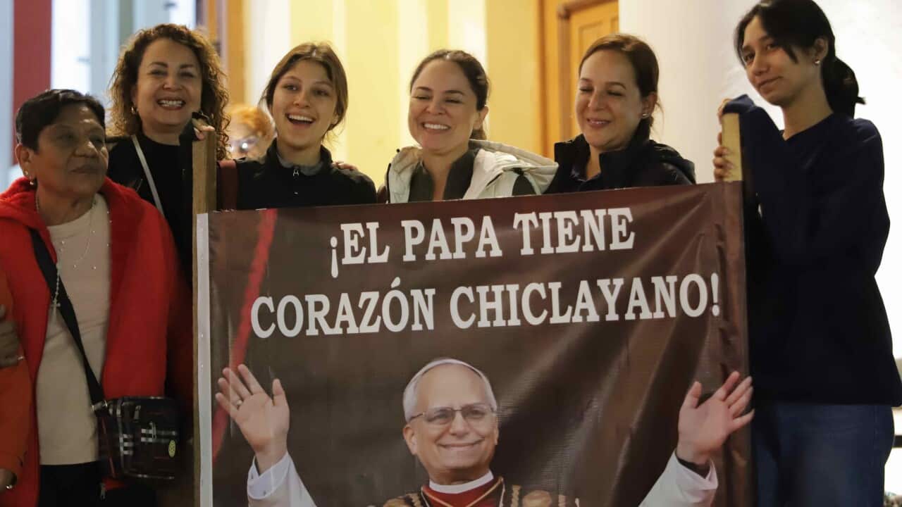 Peruvian faithful celebrate the election of the new pope	