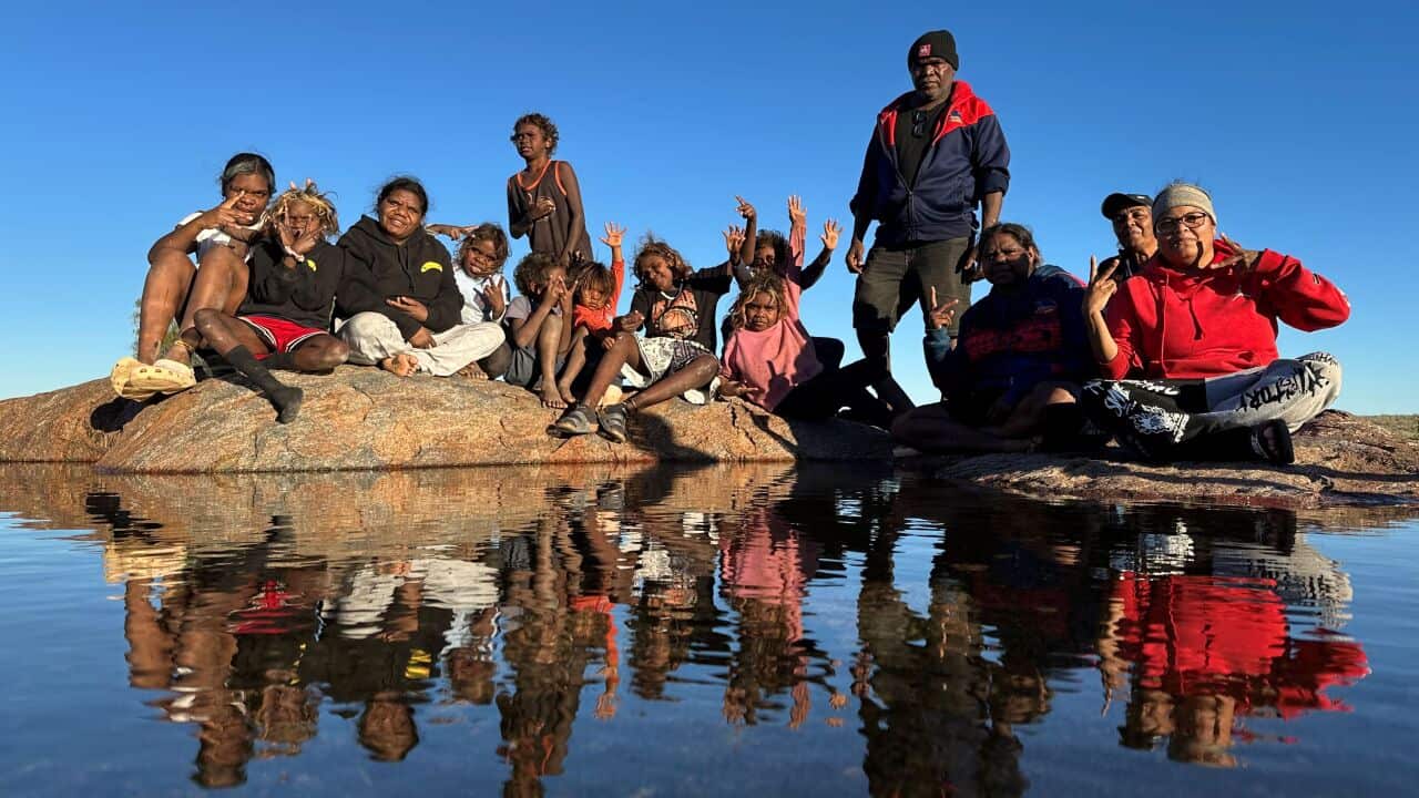 Yalata community visit the newly discovered rock hole for the first time (Supplied Andrew Alderson).jpeg