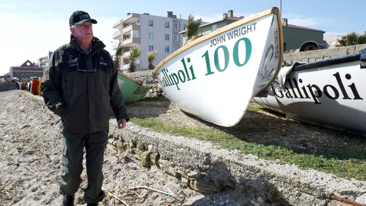 Paul Murphy poses for a photograph at Eceabat