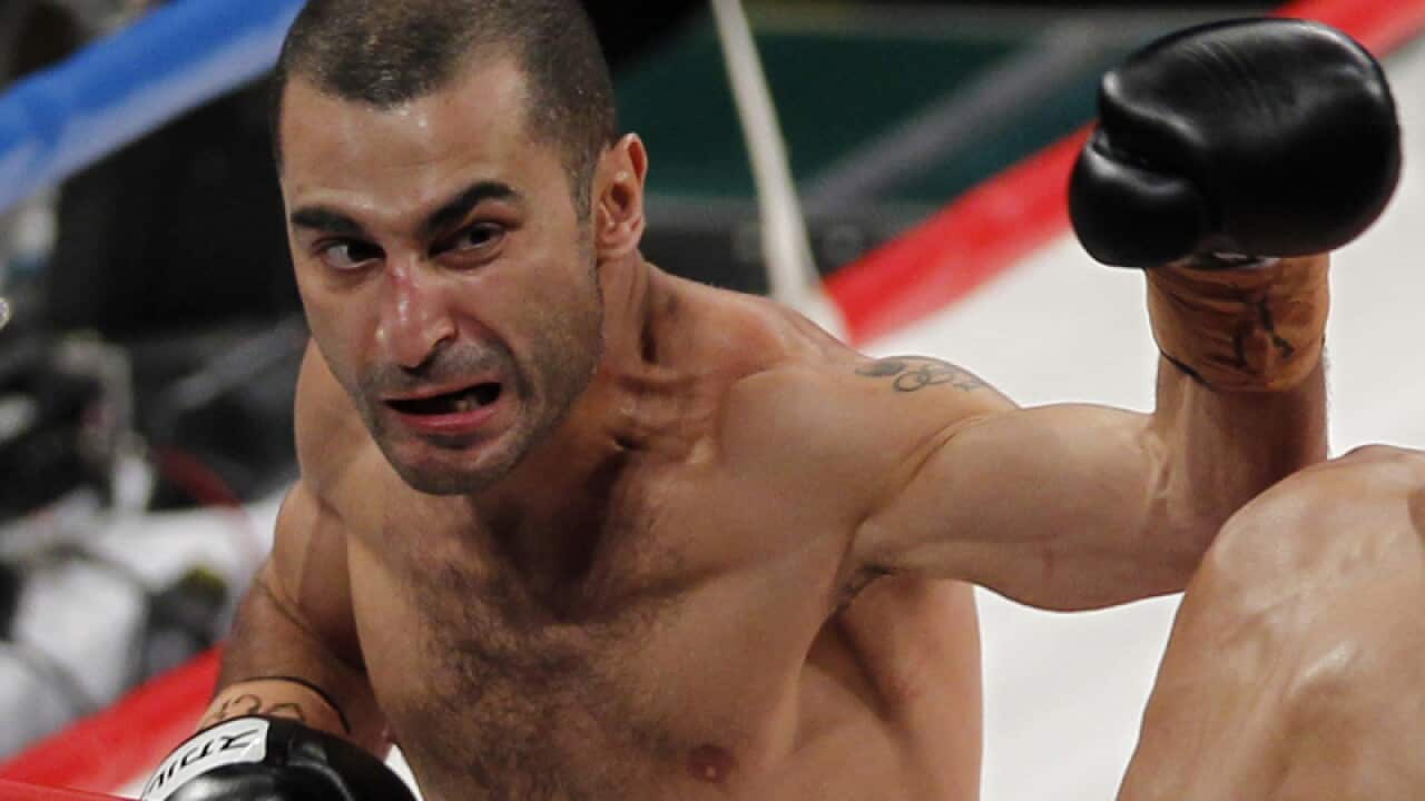 Australian boxer Vic Darchinyan in action